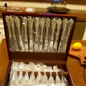 Grand Baroque 79 piece sterling silver flatware